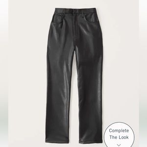 Curve Love Vegan Leather 90s Straight Pants
